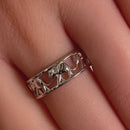 Sterling Silver Multiple Elephants Ring