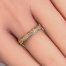 Solid 14K Yellow Gold Channel Eternity CZ Ring
