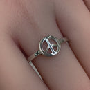 Sterling Silver Peace Sign Ring