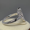 Sterling Silver Angel Wings with Heart Ring