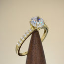 Solid 14K Yellow Gold 6.5mm Solitaire CZ Ring