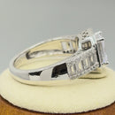 Sterling Silver Emerald Cut Clear CZ Ring