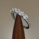 Sterling Silver Clear Round CZ Half Eternity Ring