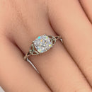 Sterling Silver Square Clear Celtic CZ Ring