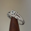 Sterling Silver Square Clear CZ Ring