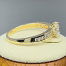 Solid 14K Yellow Gold Round Cut CZ Engagement Ring