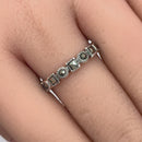 Sterling Silver Stackable Eternity Marcasite Ring