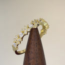 Solid 14K Yellow Gold Xs and Os CZ Ring