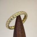 Solid 14K Yellow Gold 3mm Rope Band