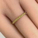 Solid 14K Yellow Gold Bead Ring