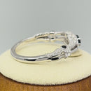 Sterling Silver Filigree Black CZ Ring