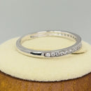 Sterling Silver Clear CZ Thin Band Ring