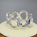 Sterling Silver Circles Eternity CZ Ring