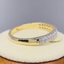 Solid 14K Yellow Gold Double Row 0.42 ct. Diamond Ring