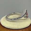Sterling Silver Round Bezel Pink CZ Ring