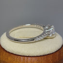Sterling Silver Dainty Round Trio Cut Clear CZ Engagement Ring