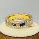 Gold Plated Sterling Silver Eternity CZ Ring