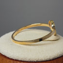 Solid 14K Yellow Gold Heart Outline Ring