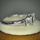 Sterling Silver Triple Clear CZ Ring