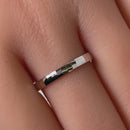 Sterling Silver Diamond Faceted Pattern Wedding Band Ring 2.5mm