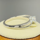 Sterling Silver Round Cut Engagement Clear CZ Ring