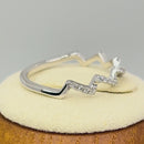 Sterling Silver Zig Zag CZ Ring