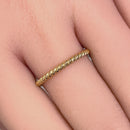 Solid 14K Yellow Gold Stackable Rope Ring