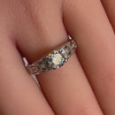 Sterling Silver CZ Engagement Ring