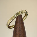 Solid 14K Yellow Gold Brick Band