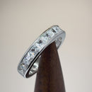 Sterling Silver Half Eternity Princess CZ Ring