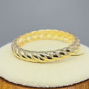Solid 14K Yellow Gold 3mm Rope Band