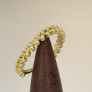 Solid 14K Yellow Gold Bubble Ring