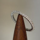 Solid 14K White Gold Eternity CZ Band