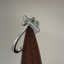Sterling Silver Fluid Cross Ring
