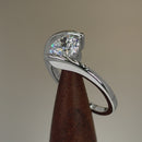 Sterling Silver Round Bezel Clear CZ Ring