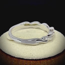 Sterling Silver Braided Clear CZ Ring