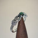 Sterling Silver Oval Abalone Marcasite Ring