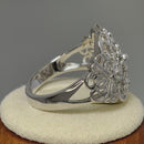 Sterling Silver Intricate Flowers Ring