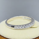 Solid 14K White Gold Half Eternity Clear CZ Ring