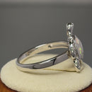 Sterling Silver Turtle White Lab Opal Ring