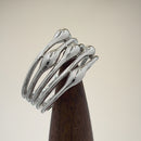 Sterling Silver Multi-Row Statement Ring