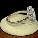 Sterling Silver Oval White Lab Opal CZ Ring