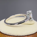 Sterling Silver Double Heart Clear CZ Ring