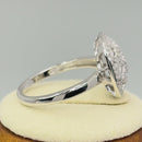 Sterling Silver 14.0mm Cushion CZ Cluster Ring