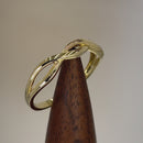 Solid 14K Yellow Gold Plain Braided Ring