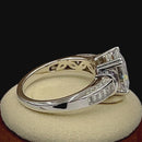 Sterling Silver Clear Emerald Cut Amethyst CZ Ring