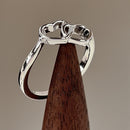 Sterling Silver Double Heart Ring