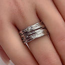 Sterling Silver Thick Woven Basket Ring
