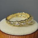 Sterling Silver Yellow Gold Plated Elysian Round Cut Clear CZ Ring
