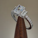 Sterling Silver 3 Stone CZ Engagement Ring